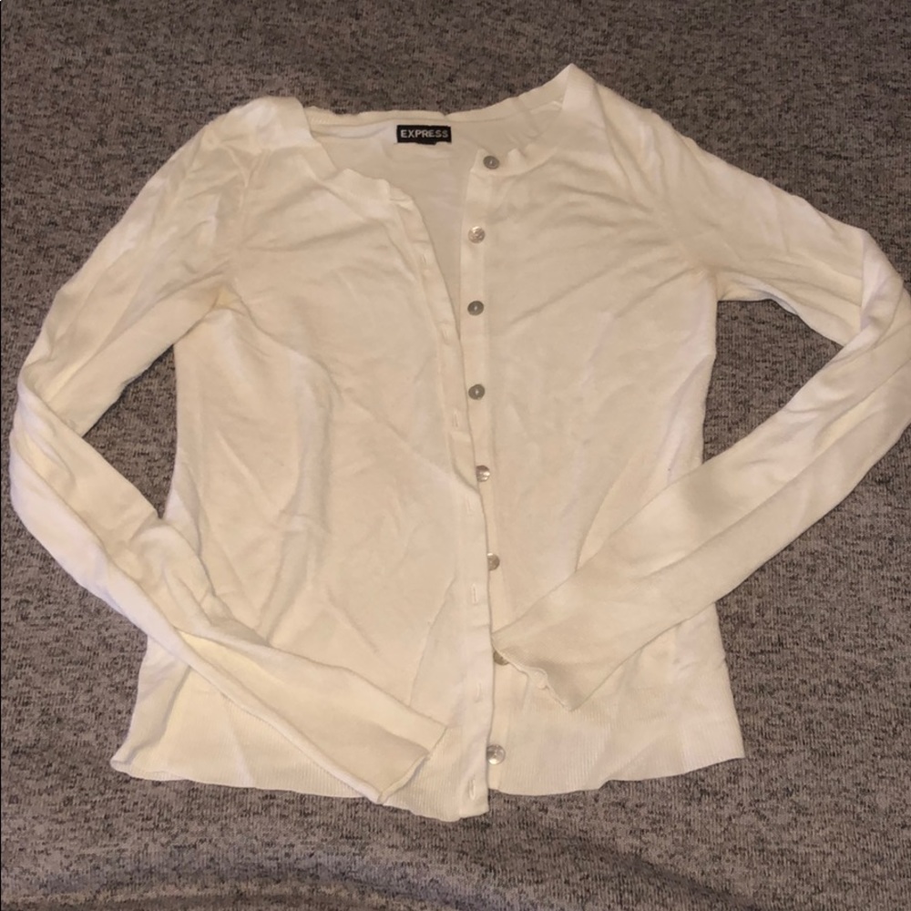 Express | white cardigan